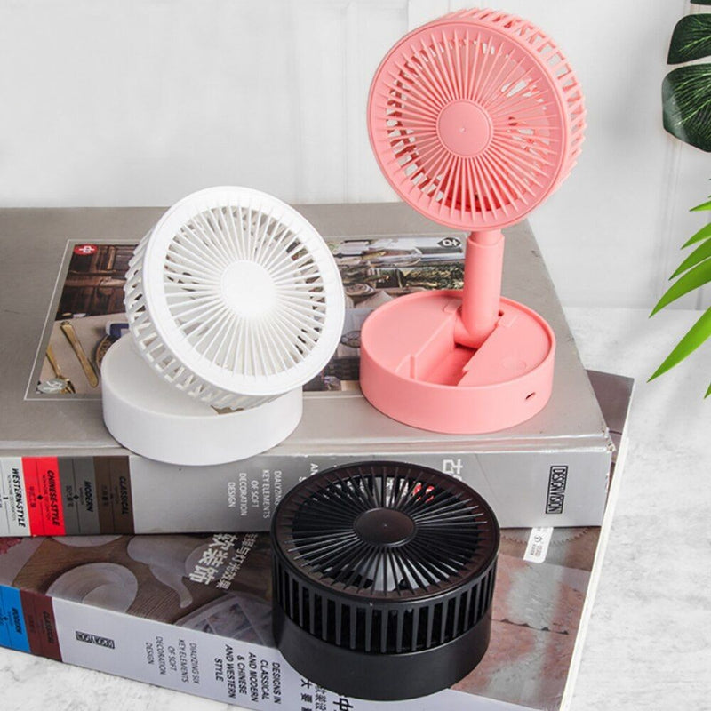 Retractable and Foldable Portable Mini Fan USB Charging Smart Personal Cooling Tools for Summer Home and Office Cooling Supplies Ja Inovei