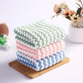Kitchen Cleaning Rag Coral Fleece Dishcloth Super Absorbent Scouring Pad Dry and Wet Kitchen Cleaning Towel Ja Inovei