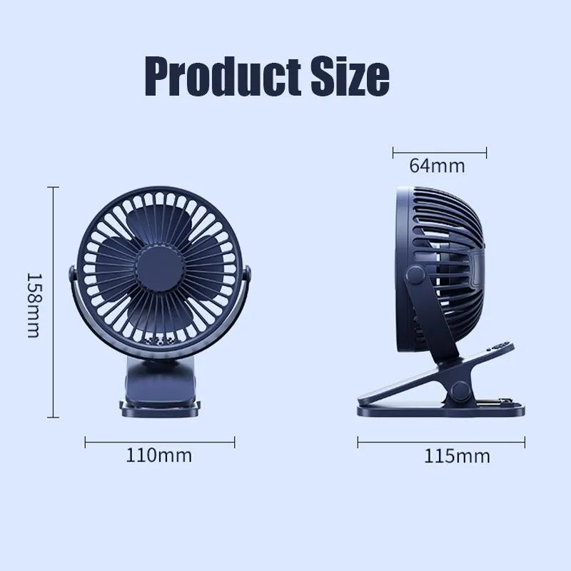 Usb Mini Fan Mini Student Class Dormitory Quiet Office Desktop Clip Charging Fan Ultra Long Range Silent Clip Fan Rechargeable Ja Inovei