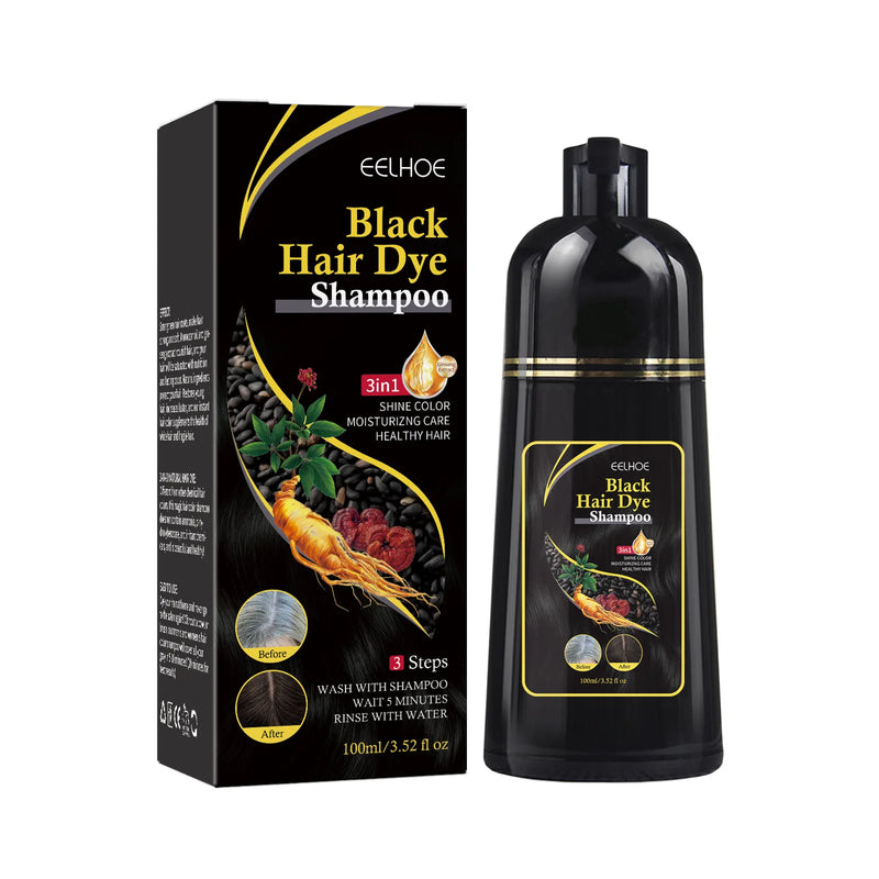 100 Ml Black Hair Dye Shampoo 3 In 1 Hair Color Shampoo Hair Color Shampoo Grey Coverage In Minutes Ammonia Free Instant Color Ja Inovei