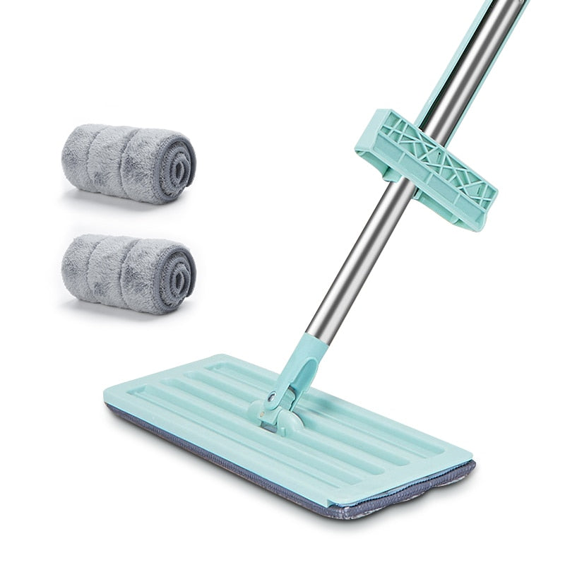 Hands Free Wash Squeeze Mop with 2 Microfiber Pads, 360 Degree  Spin Mop, Easy Self Wringing Cleaning Floor Mop Ja Inovei